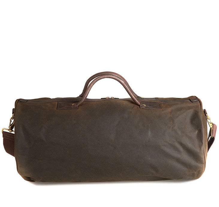 Barbour leather cheap holdall sale