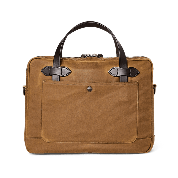 Filson Taska Tin Cloth Compact Briefcase- Dark Tan
