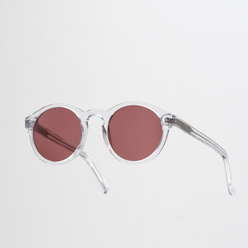 Monokel Eyewear Sólgleraugu - Barstow Crystal - Pink Solid Lens